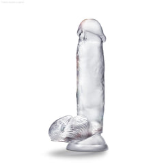 B Yours Diamond By Blush® | Gleam Realistic Clear 7-Inch Long Dildo With Balls & Suction Cup Base-French Quarter Lingerie B Yours Diamond By Blush® | Gleam Realistic Clear 7-Inch Long Dildo With Balls & Suction Cup Base-French Quarter Lingerie
