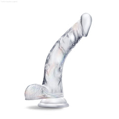 B Yours Diamond By Blush® | Luster Realistic G-Spot Clear 8.5-Inch Long Dildo With Balls & Suction Cup Base-French Quarter Lingerie B Yours Diamond By Blush® | Luster Realistic G-Spot Clear 8.5-Inch Long Dildo With Balls & Suction Cup Base-French Quarter Lingerie