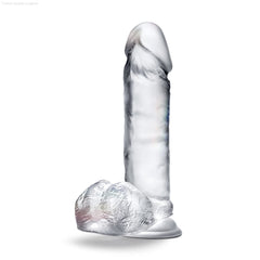 B Yours Diamond By Blush® | Glimmer Realistic Clear 8-Inch Long Dildo With Balls & Suction Cup Base-French Quarter Lingerie B Yours Diamond By Blush® | Glimmer Realistic Clear 8-Inch Long Dildo With Balls & Suction Cup Base-French Quarter Lingerie