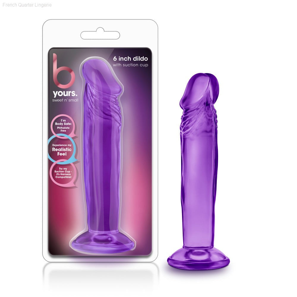 B Yours By Blush® | Sweet N' Small 6 Realistic 6.5-Inch Long Dildo With Suction Cup Base-French Quarter Lingerie B Yours By Blush® | Sweet N' Small 6 Realistic 6.5-Inch Long Dildo With Suction Cup Base-French Quarter Lingerie