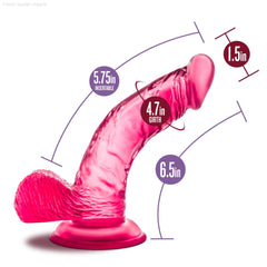 B Yours By Blush® | Sweet N' Hard 8 Realistic Curved G-Spot 6.5-Inch Long Dildo With Balls & Suction Cup Base-French Quarter Lingerie B Yours By Blush® | Sweet N' Hard 8 Realistic Curved G-Spot 6.5-Inch Long Dildo With Balls & Suction Cup Base-French Quarter Lingerie