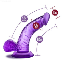 B Yours By Blush® | Sweet N' Hard 8 Realistic Curved G-Spot 6.5-Inch Long Dildo With Balls & Suction Cup Base-French Quarter Lingerie B Yours By Blush® | Sweet N' Hard 8 Realistic Curved G-Spot 6.5-Inch Long Dildo With Balls & Suction Cup Base-French Quarter Lingerie