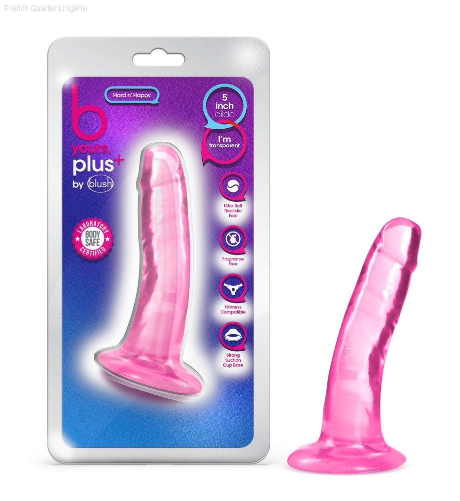 B Yours Plus By Blush® | Hard N’ Happy Realistic G-Spot 5.5-Inch Long Dildo With Suction Cup Base-French Quarter Lingerie B Yours Plus By Blush® | Hard N’ Happy Realistic G-Spot 5.5-Inch Long Dildo With Suction Cup Base-French Quarter Lingerie