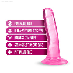 B Yours Plus By Blush® | Hard N’ Happy Realistic G-Spot 5.5-Inch Long Dildo With Suction Cup Base-French Quarter Lingerie B Yours Plus By Blush® | Hard N’ Happy Realistic G-Spot 5.5-Inch Long Dildo With Suction Cup Base-French Quarter Lingerie