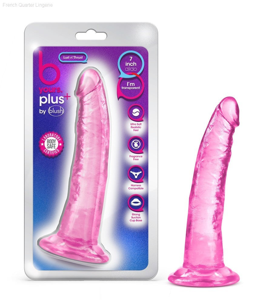 B Yours Plus By Blush® | Lust N’ Thrust Realistic G-Spot 7.5-Inch Long Dildo With Suction Cup Base-French Quarter Lingerie B Yours Plus By Blush® | Lust N’ Thrust Realistic G-Spot 7.5-Inch Long Dildo With Suction Cup Base-French Quarter Lingerie