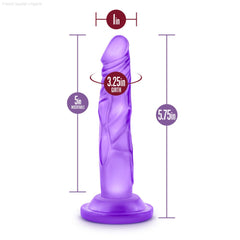 Naturally Yours By Blush® | Realistic Purple 5.75-Inch Long Dildo With Suction Cup Base Naturally Yours By Blush® | Realistic Purple 5.75-Inch Long Dildo With Suction Cup Base