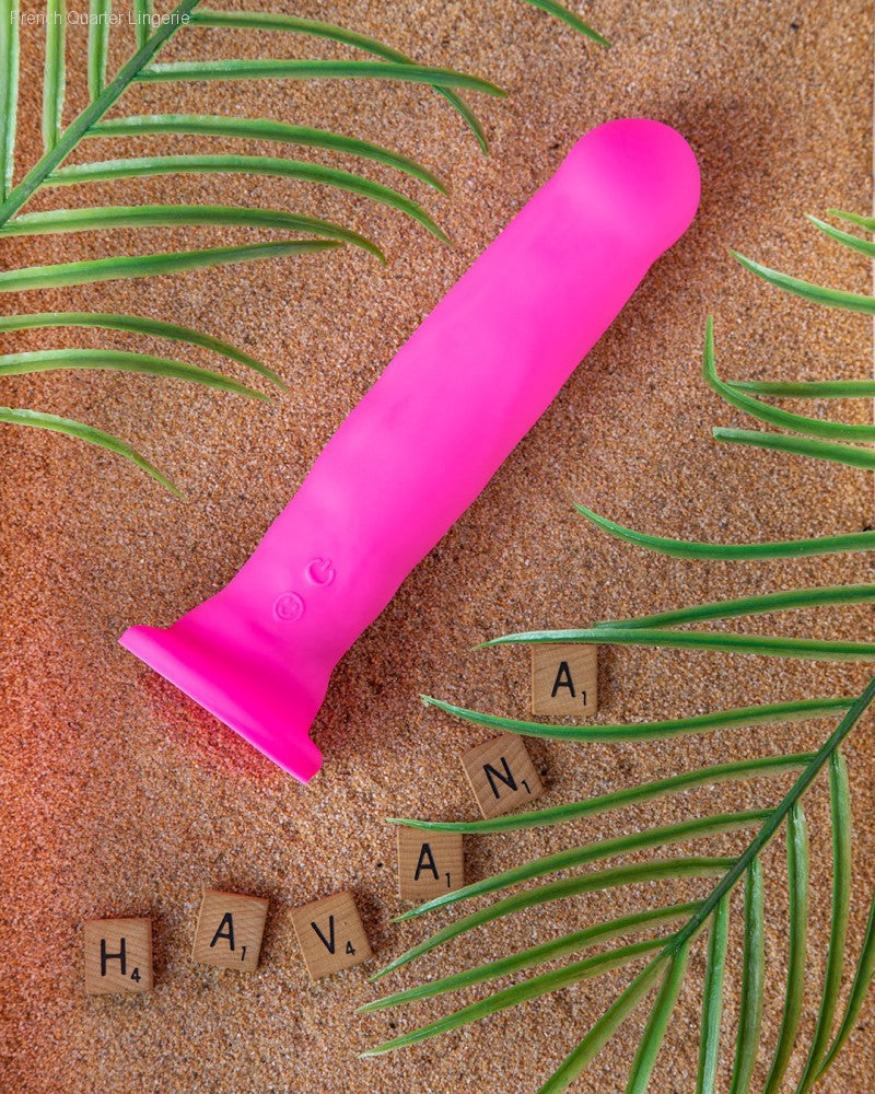 Impressions By Blush® | Havana Pink 8-Inch Long Rechargeable Vibrating Dildo-French Quarter Lingerie Impressions By Blush® | Havana Pink 8-Inch Long Rechargeable Vibrating Dildo-French Quarter Lingerie