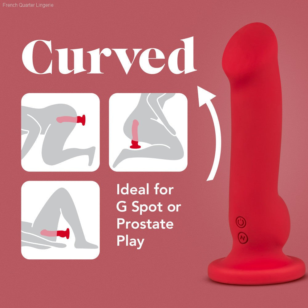 Impressions By Blush® | Las Vegas G-Spot Crimson 8.25-Inch Long Vibrating Dildo With Suction Cup Base-French Quarter Lingerie Impressions By Blush® | Las Vegas G-Spot Crimson 8.25-Inch Long Vibrating Dildo With Suction Cup Base-French Quarter Lingerie
