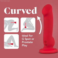 Impressions By Blush® | Las Vegas G-Spot Crimson 8.25-Inch Long Vibrating Dildo With Suction Cup Base-French Quarter Lingerie Impressions By Blush® | Las Vegas G-Spot Crimson 8.25-Inch Long Vibrating Dildo With Suction Cup Base-French Quarter Lingerie