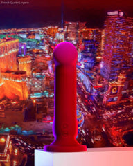 Rechargeable Vibrators - Impressions By Blush® | Las Vegas G-Spot Crimson 8.25-Inch Long Vibrating Dildo With Suction Cup Base Rechargeable Vibrators - Impressions By Blush® | Las Vegas G-Spot Crimson 8.25-Inch Long Vibrating Dildo With Suction Cup Base