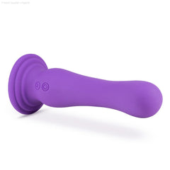 Impressions By Blush® | Ibiza Curved G-Spot Plum 7.75-Inch Long Rechargeable Vibrating Dildo With Suction Cup Base-French Quarter Lingerie Impressions By Blush® | Ibiza Curved G-Spot Plum 7.75-Inch Long Rechargeable Vibrating Dildo With Suction Cup Base-French Quarter Lingerie
