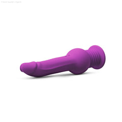 Impressions By Blush® | New York Gyro-Quake™ 9.75 Inch Vibrating & Thumping G Spot Dildo – Platinum Cured Silicone - Purple-French Quarter Lingerie Impressions By Blush® | New York Gyro-Quake™ 9.75 Inch Vibrating & Thumping G Spot Dildo – Platinum Cured Silicone - Purple-French Quarter Lingerie
