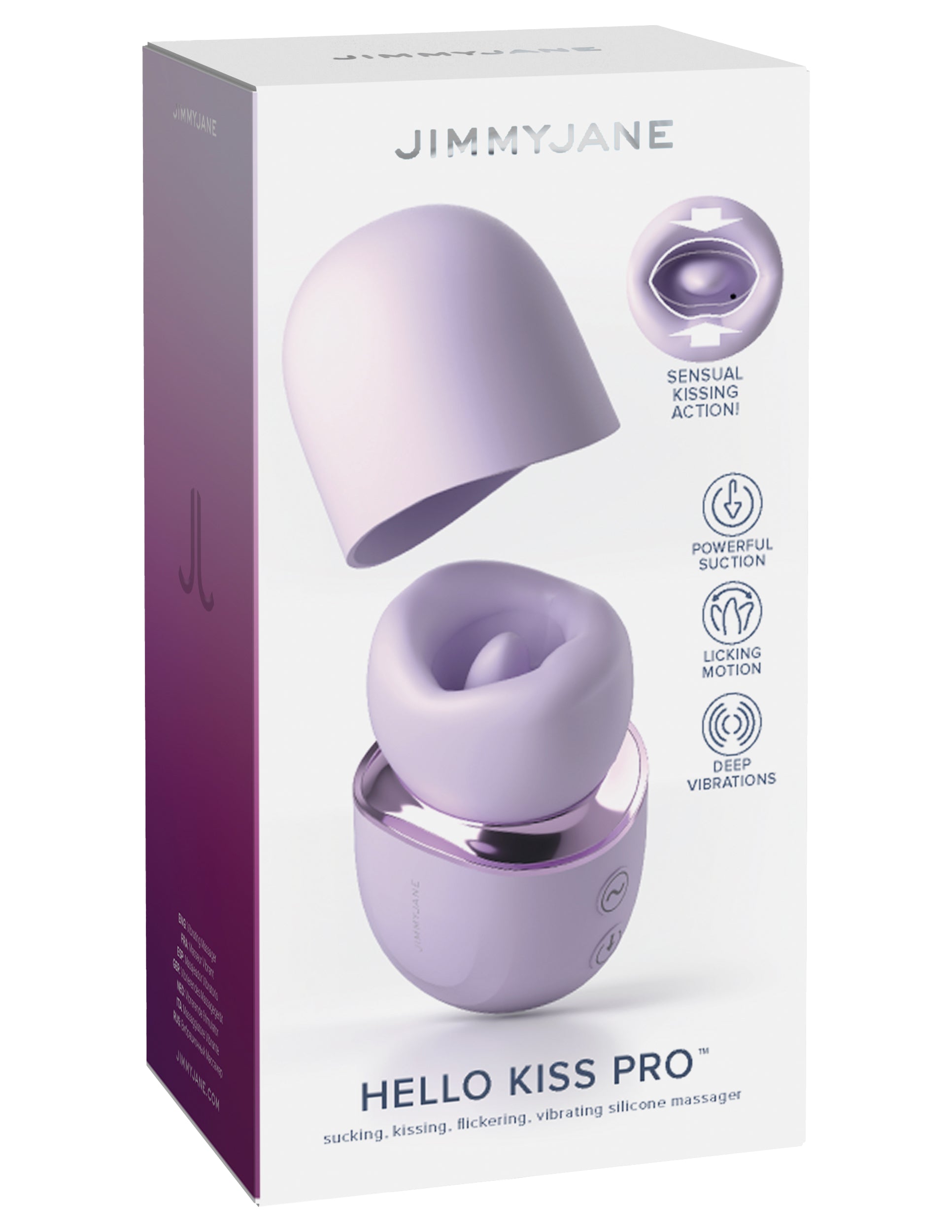 JimmyJane Hello Kiss Pro Sucking & Licking Stimulator JimmyJane Hello Kiss Pro Sucking & Licking Stimulator