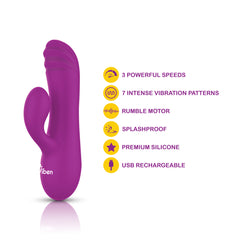 Jolie - Berry - Intense Mini Rabbit Vibe With Pleasure Ridges Jolie - Berry - Intense Mini Rabbit Vibe With Pleasure Ridges
