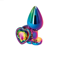 Rear Assets - Multicolor Chrome-plated Heart Plug - Medium Rear Assets - Multicolor Chrome-plated Heart Plug - Medium