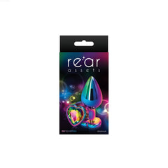 Rear Assets - Multicolor Chrome-plated Heart Plug - Medium Rear Assets - Multicolor Chrome-plated Heart Plug - Medium
