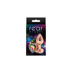 Rear Assets - Rose Gold Chrome-plated Heart Plug - Medium Rear Assets - Rose Gold Chrome-plated Heart Plug - Medium
