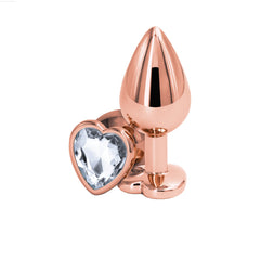 Rear Assets - Rose Gold Chrome-plated Heart Plug - Medium Rear Assets - Rose Gold Chrome-plated Heart Plug - Medium