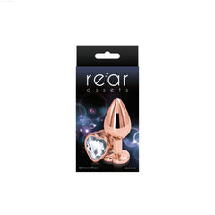 Rear Assets - Rose Gold Chrome-plated Heart Plug - Medium Rear Assets - Rose Gold Chrome-plated Heart Plug - Medium