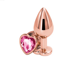 Rear Assets - Rose Gold Chrome-plated Heart Plug - Medium Rear Assets - Rose Gold Chrome-plated Heart Plug - Medium