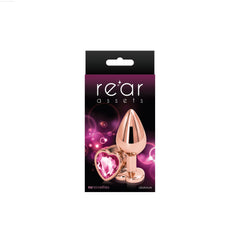 Rear Assets - Rose Gold Chrome-plated Heart Plug - Medium Rear Assets - Rose Gold Chrome-plated Heart Plug - Medium