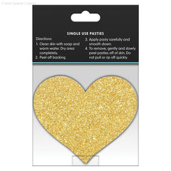 Pretty Pasties Glitter Hearts Black/Gold (2 Pack) Pretty Pasties Glitter Hearts Black/Gold (2 Pack)