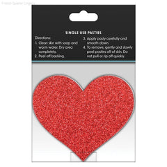 Pretty Pasties Glitter Hearts Red/Silver (2 Pack) Pretty Pasties Glitter Hearts Red/Silver (2 Pack)