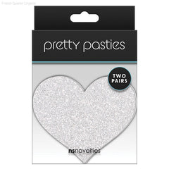 Pretty Pasties Glitter Hearts Red/Silver (2 Pack) Pretty Pasties Glitter Hearts Red/Silver (2 Pack)