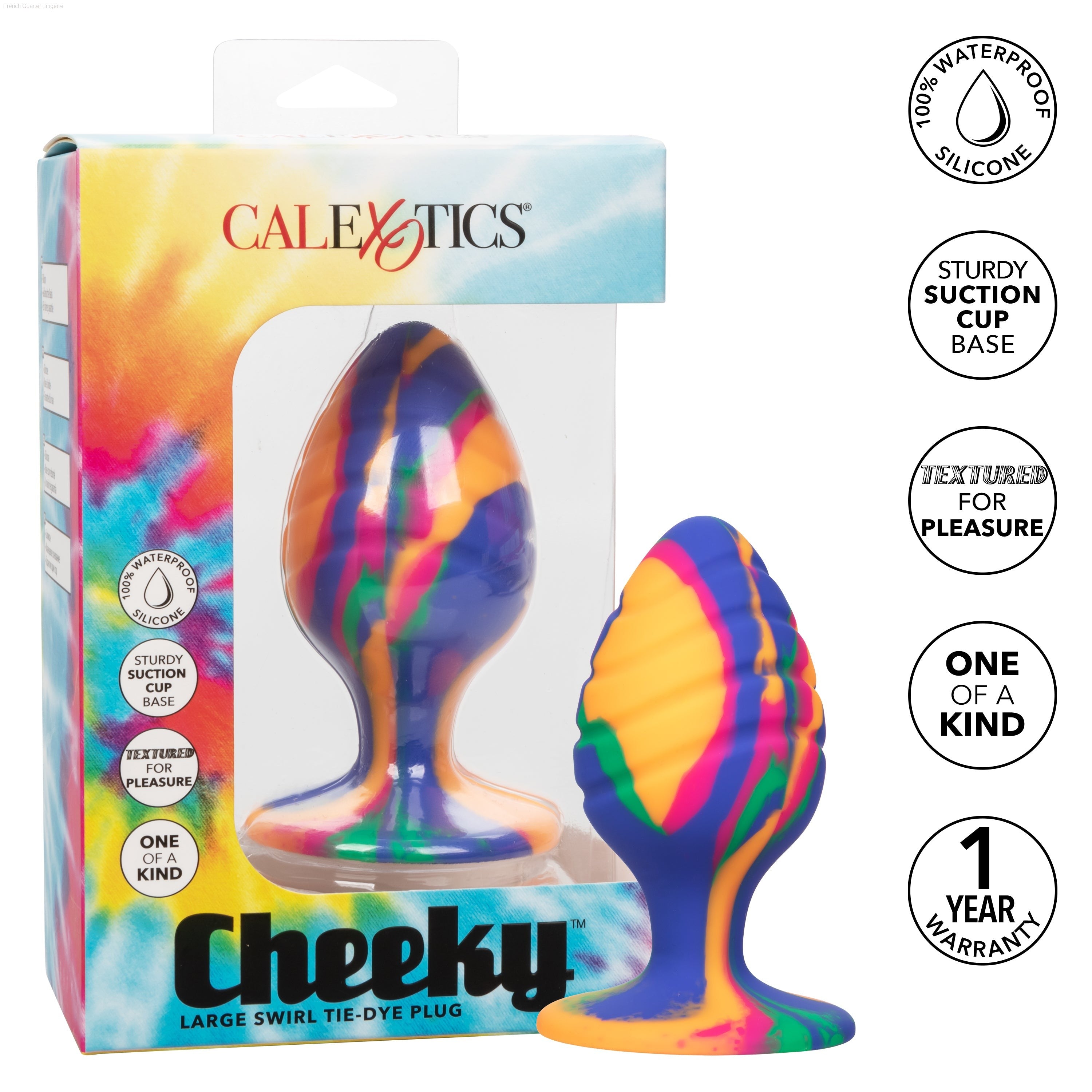 Cheeky Swirl Tie-Dye Plug-French Quarter Lingerie Cheeky Swirl Tie-Dye Plug-French Quarter Lingerie