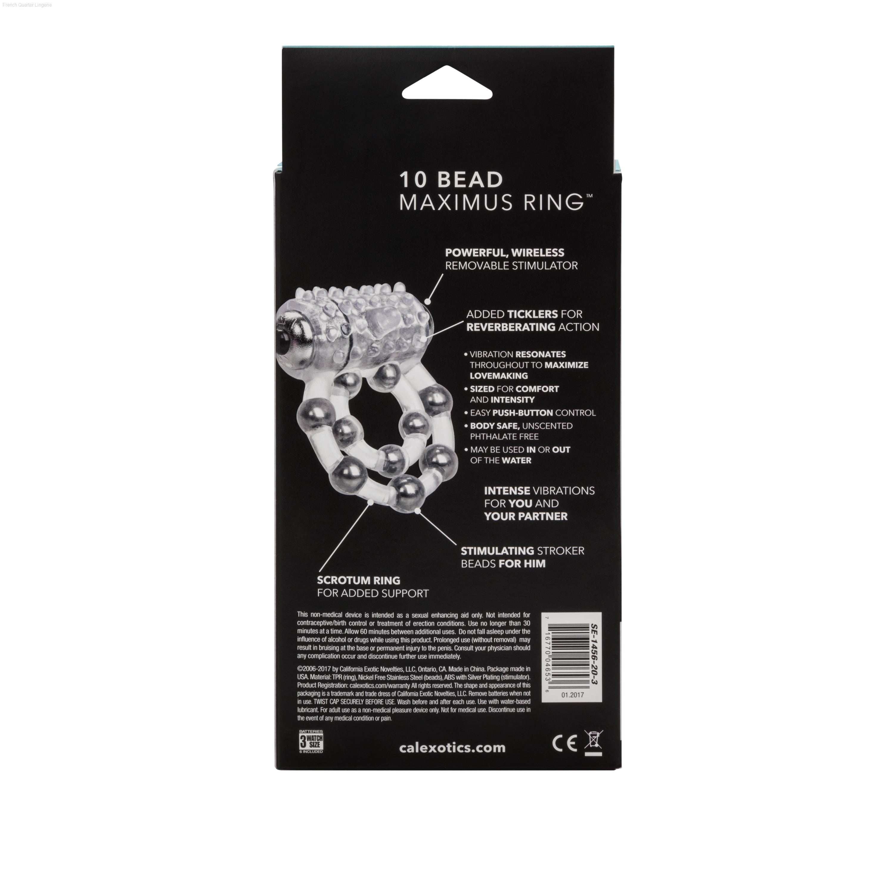10 Bead Maximus® Ring-French Quarter Lingerie 10 Bead Maximus® Ring-French Quarter Lingerie