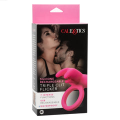 Silicone Rechargeable Triple Clit Flicker Silicone Rechargeable Triple Clit Flicker
