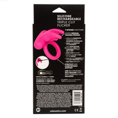 Silicone Rechargeable Triple Clit Flicker Silicone Rechargeable Triple Clit Flicker