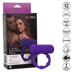 Silicone Rechargeable 5 Bead Maximus Ring Silicone Rechargeable 5 Bead Maximus Ring