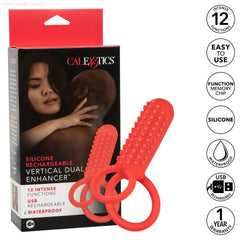 Silicone Rechargeable Vertical Dual Enhancer Silicone Rechargeable Vertical Dual Enhancer