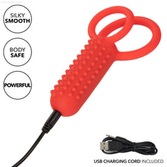 Silicone Rechargeable Vertical Dual Enhancer Silicone Rechargeable Vertical Dual Enhancer