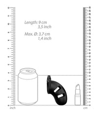 Mancage Model 20 Chastity-BLK : 3.5" Mancage Model 20 Chastity-BLK : 3.5"