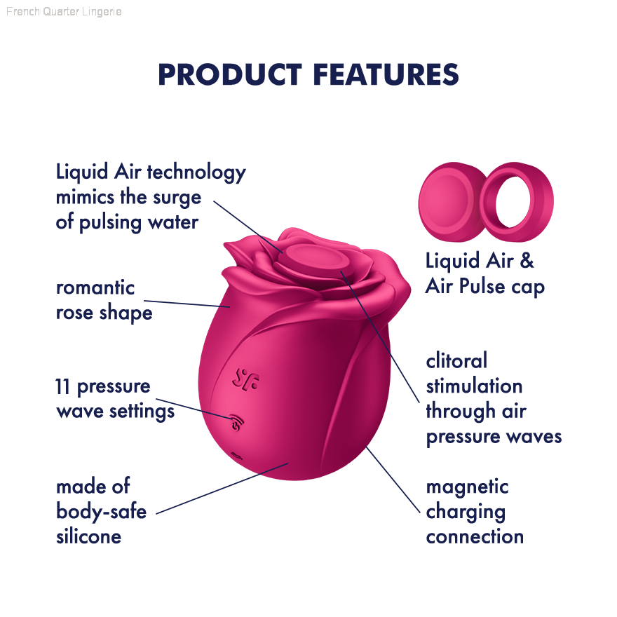 Rechargeable Vibrators - Pro 2 Classic Blossom - Air-Pulse Vibrator Rechargeable Vibrators - Pro 2 Classic Blossom - Air-Pulse Vibrator