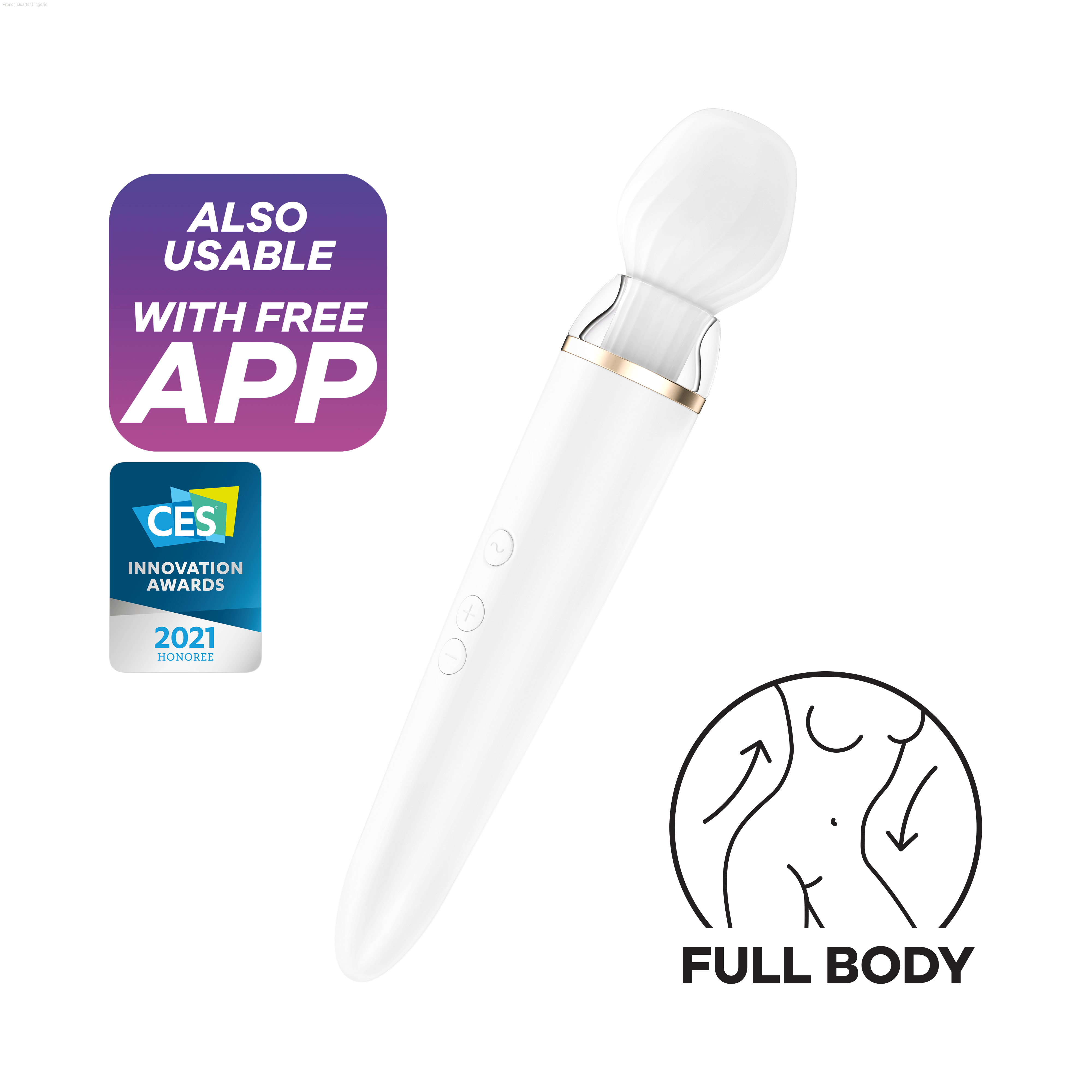 Rechargeable Vibrators - Satisfyer Double Wand-er Connect App Rechargeable Vibrators - Satisfyer Double Wand-er Connect App