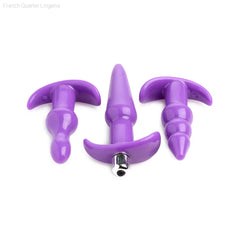 4 Piece Vibrating Anal Plug Set-French Quarter Lingerie 4 Piece Vibrating Anal Plug Set-French Quarter Lingerie