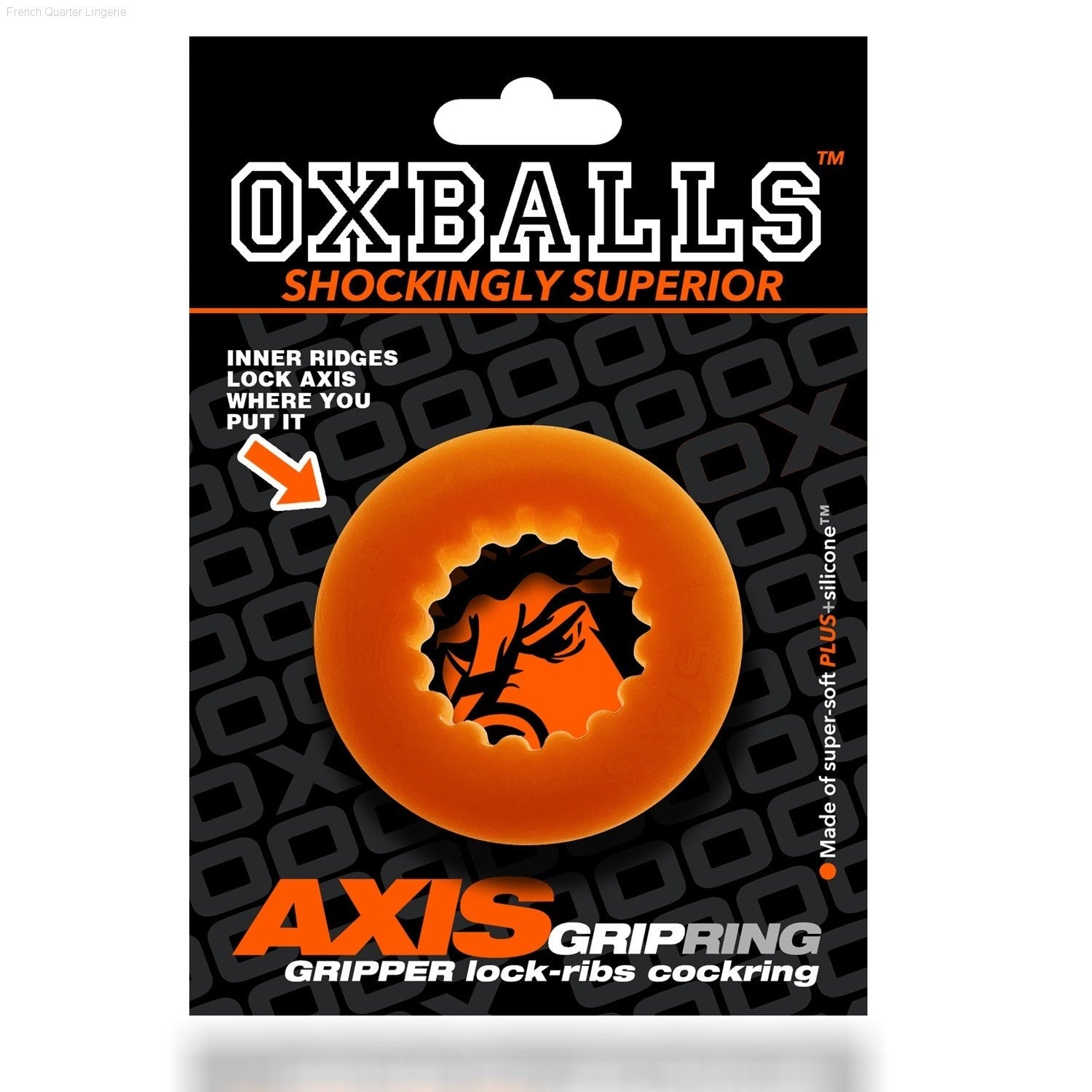 Axis - Rib Griphold Cockring-French Quarter Lingerie Axis - Rib Griphold Cockring-French Quarter Lingerie