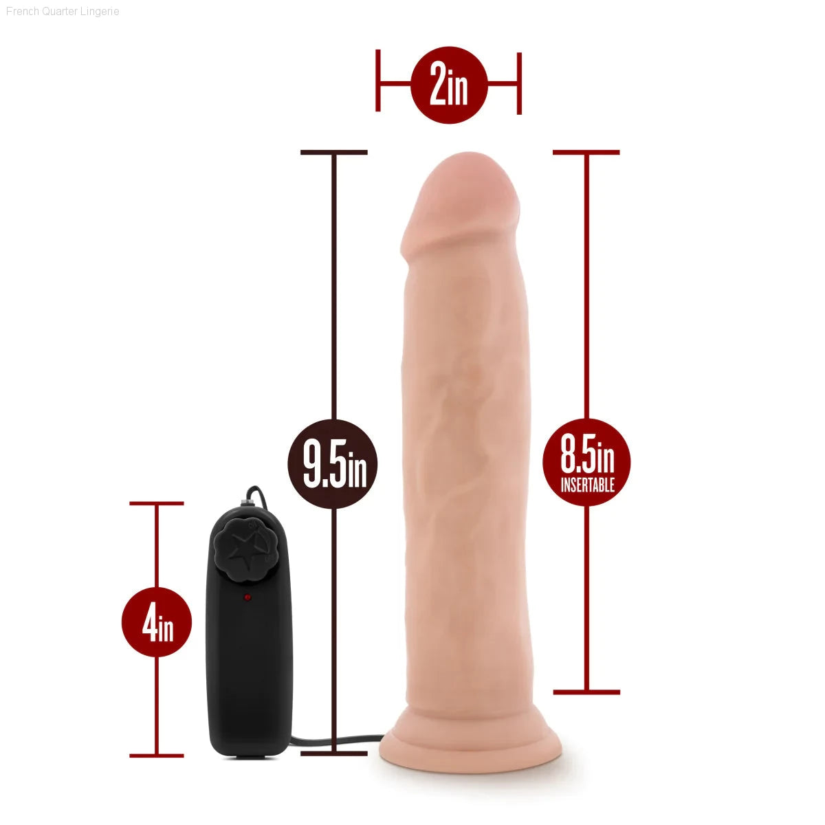 Dr. Skin Dr. Throb Realistic 9.5-Inch Long Remote Control Vibrating Dildo With Suction Cup Base-French Quarter Lingerie Dr. Skin Dr. Throb Realistic 9.5-Inch Long Remote Control Vibrating Dildo With Suction Cup Base-French Quarter Lingerie