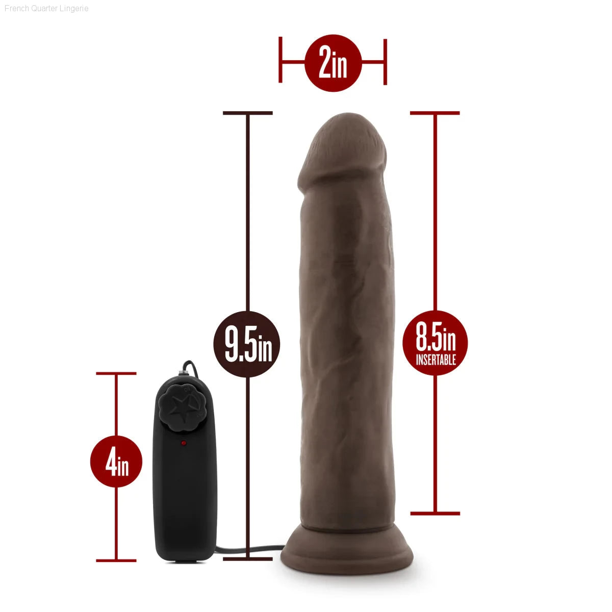 Dr. Skin Dr. Throb Realistic 9.5-Inch Long Remote Control Vibrating Dildo With Suction Cup Base-French Quarter Lingerie Dr. Skin Dr. Throb Realistic 9.5-Inch Long Remote Control Vibrating Dildo With Suction Cup Base-French Quarter Lingerie