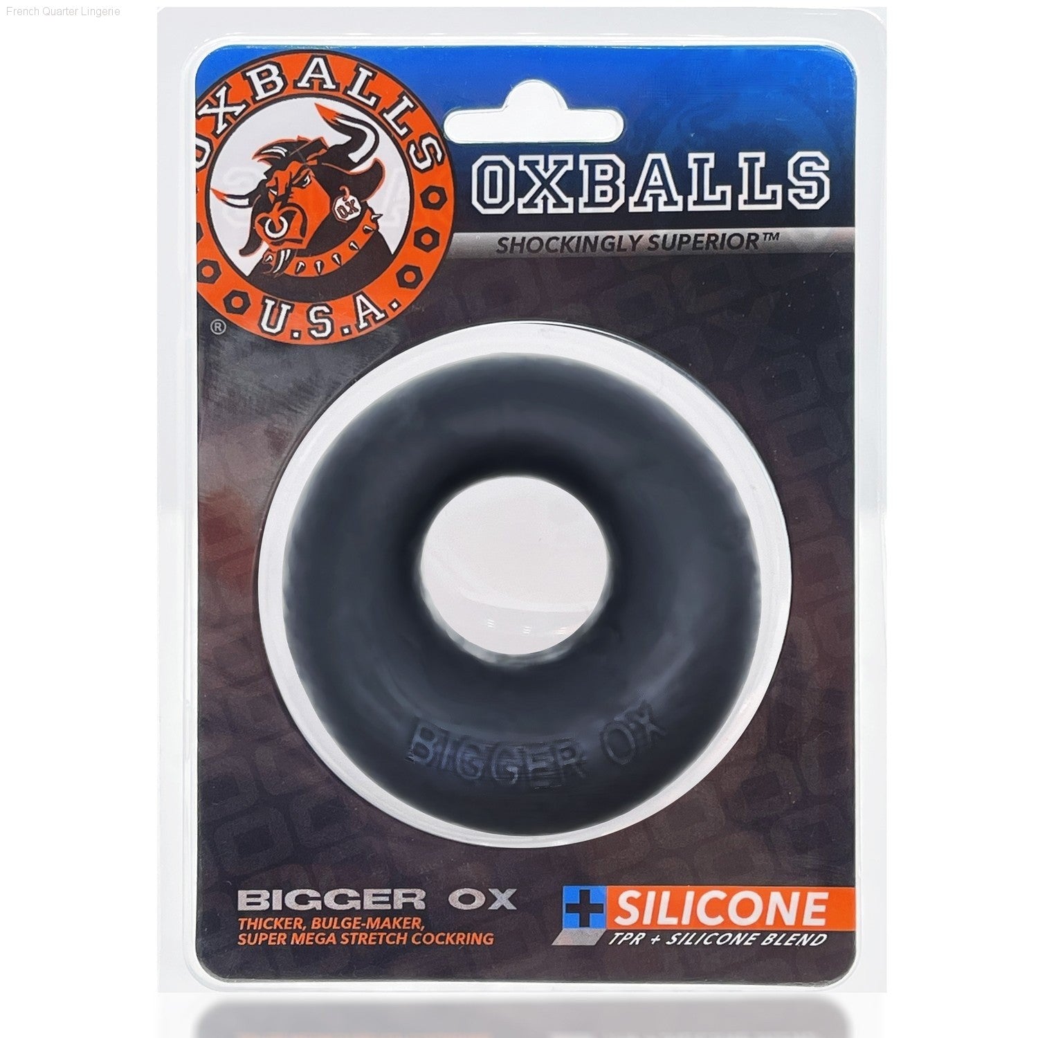 BIGGER OX - Thicker, Bulge-Maker, Super Mega Stretch Cockring-French Quarter Lingerie BIGGER OX - Thicker, Bulge-Maker, Super Mega Stretch Cockring-French Quarter Lingerie