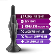 Luxe Beginner Kit Anal Plug With Suction Cup Base Luxe Beginner Kit Anal Plug With Suction Cup Base