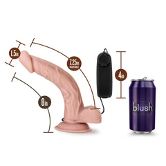 Dr. Skin Dr. Sean Realistic G-Spot 8-Inch Long Remote Control Vibrating Dildo With Suction Cup Base
