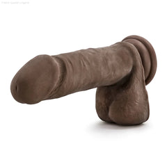 Au Naturel Realistic 8-Inch Long Dildo With Balls & Suction Cup Base-French Quarter Lingerie Au Naturel Realistic 8-Inch Long Dildo With Balls & Suction Cup Base-French Quarter Lingerie