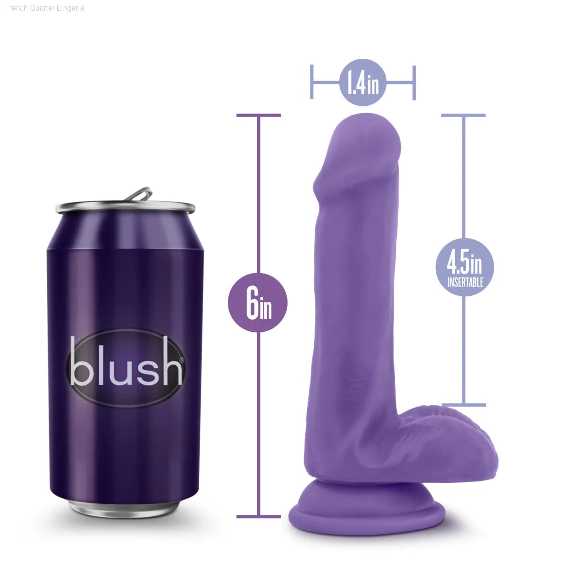 Au Naturel Bold Delight Realistic 6-Inch Long Dildo With Balls & Suction Cup Base-French Quarter Lingerie Au Naturel Bold Delight Realistic 6-Inch Long Dildo With Balls & Suction Cup Base-French Quarter Lingerie