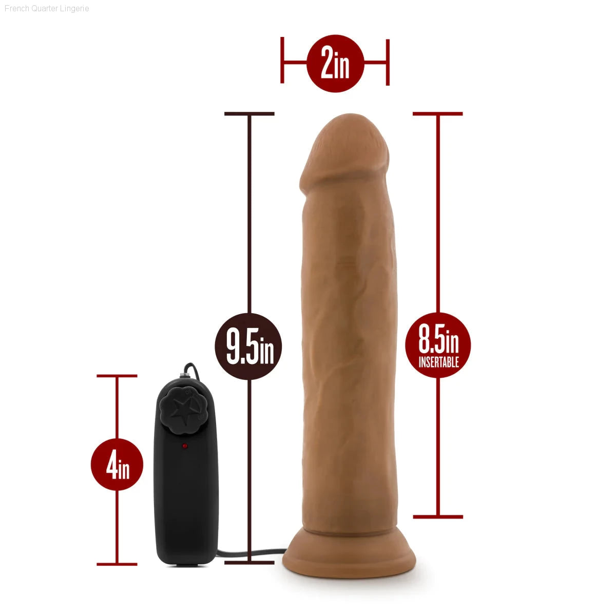 Dr. Skin Dr. Throb Realistic 9.5-Inch Long Remote Control Vibrating Dildo With Suction Cup Base-French Quarter Lingerie Dr. Skin Dr. Throb Realistic 9.5-Inch Long Remote Control Vibrating Dildo With Suction Cup Base-French Quarter Lingerie