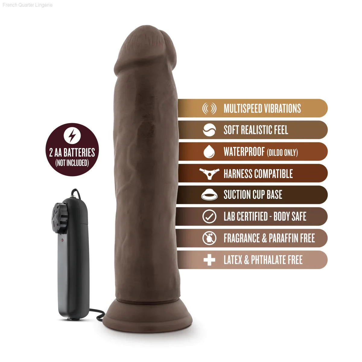 Dr. Skin Dr. Throb Realistic 9.5-Inch Long Remote Control Vibrating Dildo With Suction Cup Base-French Quarter Lingerie Dr. Skin Dr. Throb Realistic 9.5-Inch Long Remote Control Vibrating Dildo With Suction Cup Base-French Quarter Lingerie