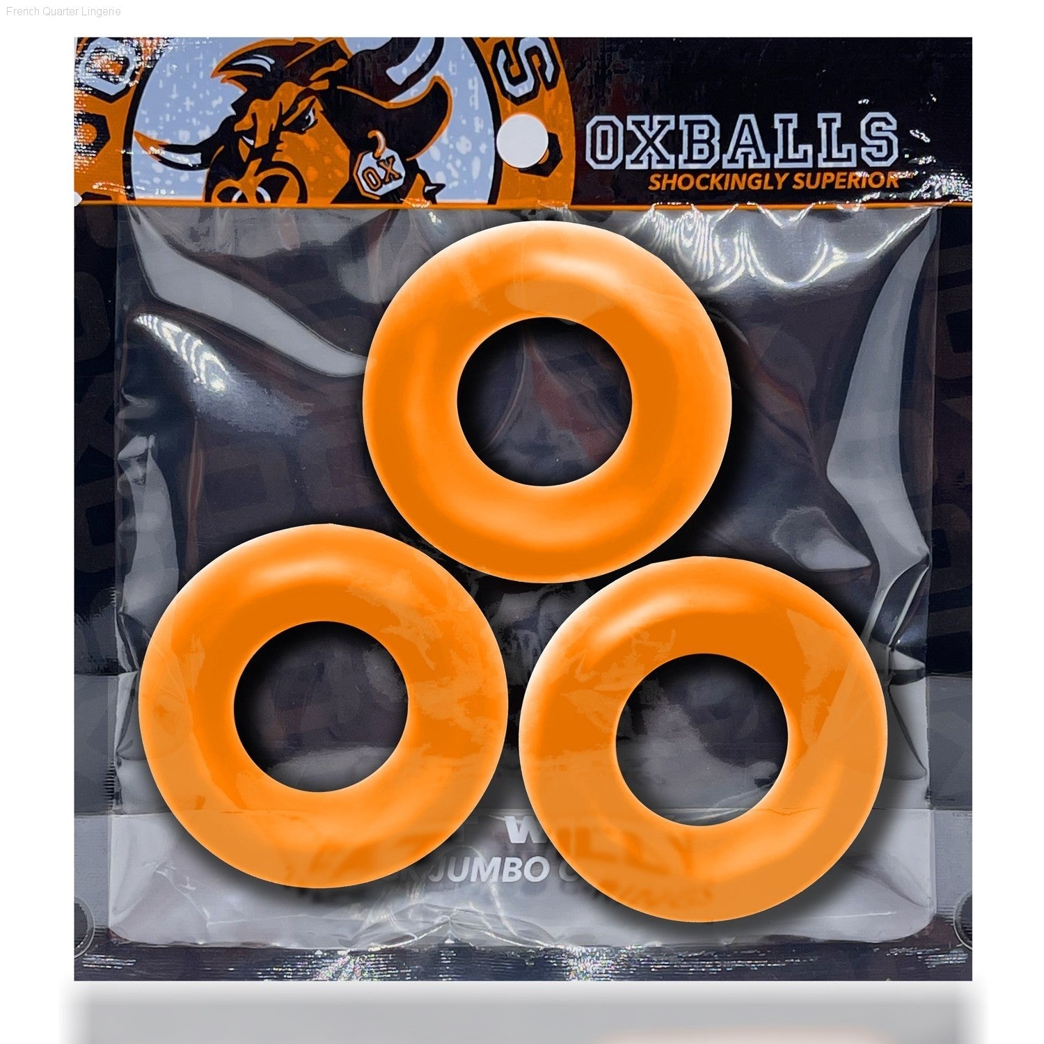 FAT WILLY 3-pack thick no-roll cockrings-French Quarter Lingerie FAT WILLY 3-pack thick no-roll cockrings-French Quarter Lingerie